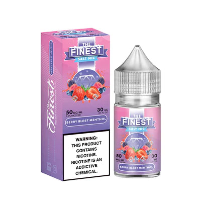 The Finest Salt DISCONTINUED Berry Blast Menthol (Blueberry Strawberry Raspberry Blackberry) 30 mL 30 mg