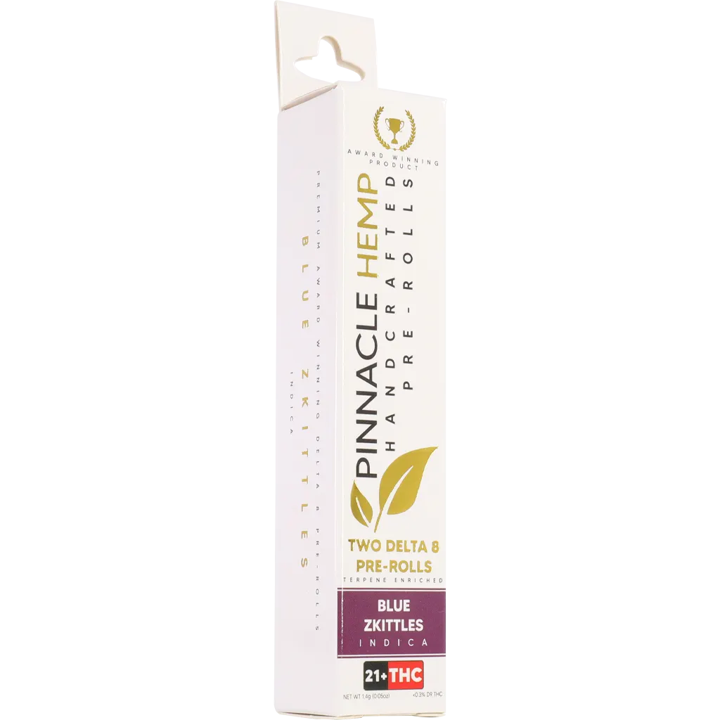 Pinnacle D8 PreRoll 2pk Blue Zkittles Indica single