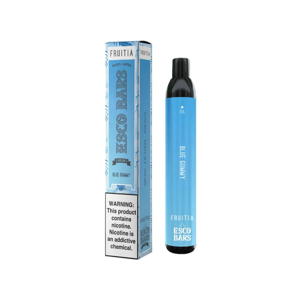 Esco Bars Fruitia X 2500 Blue Gummy (Blue Raspberry Candy) DISCONTINUED