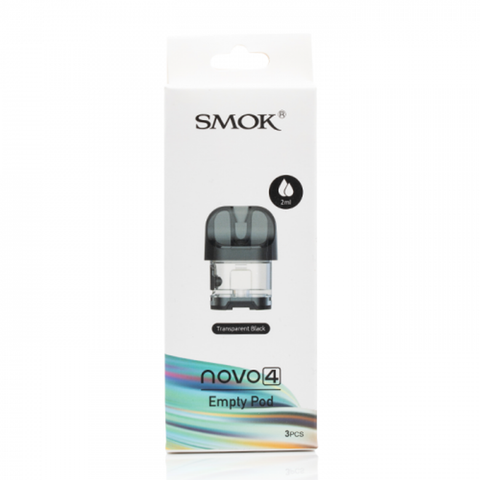 SMOK Novo 4 Pod Empty Pod Black - 3 Pack - Peg 52 DISCONTINUED