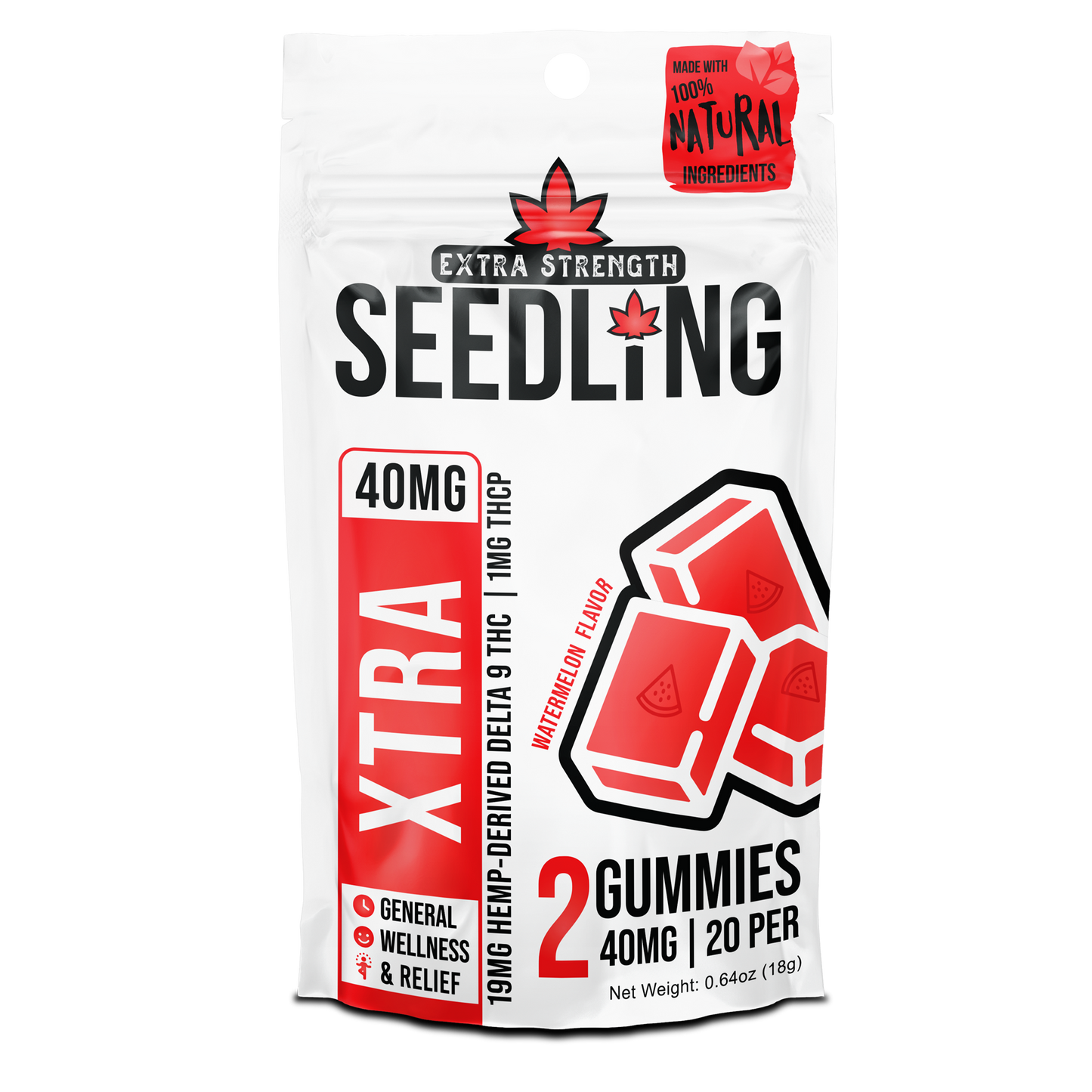 Extra Strength Seedling Gummies 40mg