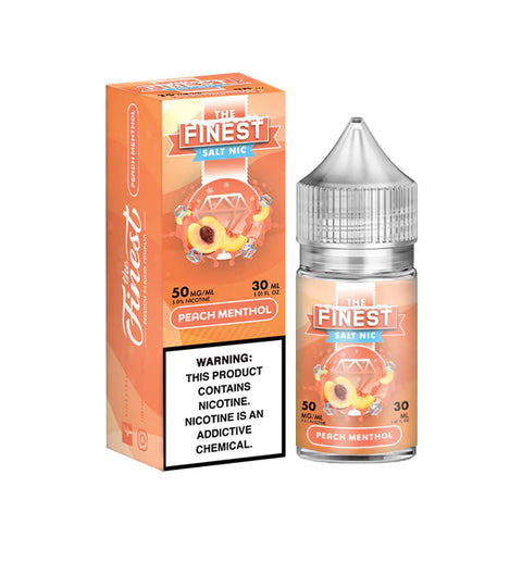 The Finest Salt Peach Menthol DISCONTINUED 30 mL 50 mg