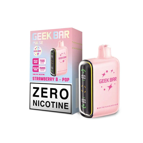 S/O - Geek Bar Pulse ZERO Nicotine  Strawberry B Pop - 5 Pack