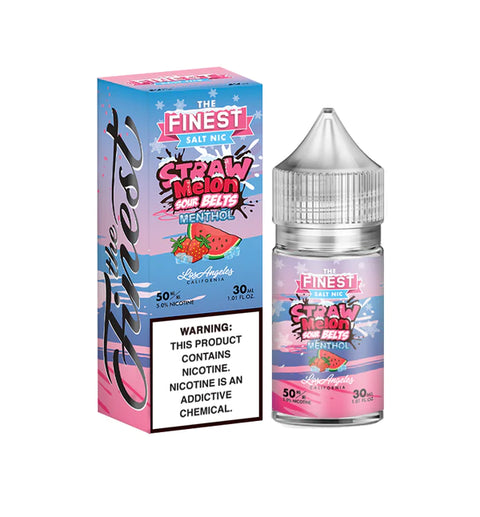 The Finest Salt Straw Melon Sour Belts Menthol (Strawberry Watermelon) DISCONTINUED 30 mL 50 mg