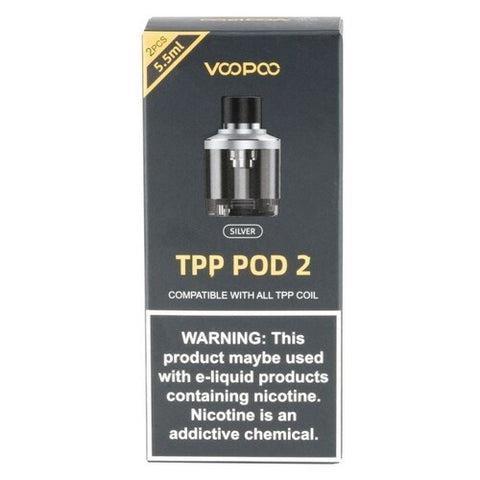 VooPoo TPP 2 Replacement Pod Black - 2 Pack - Peg 33 DISCONTINUED